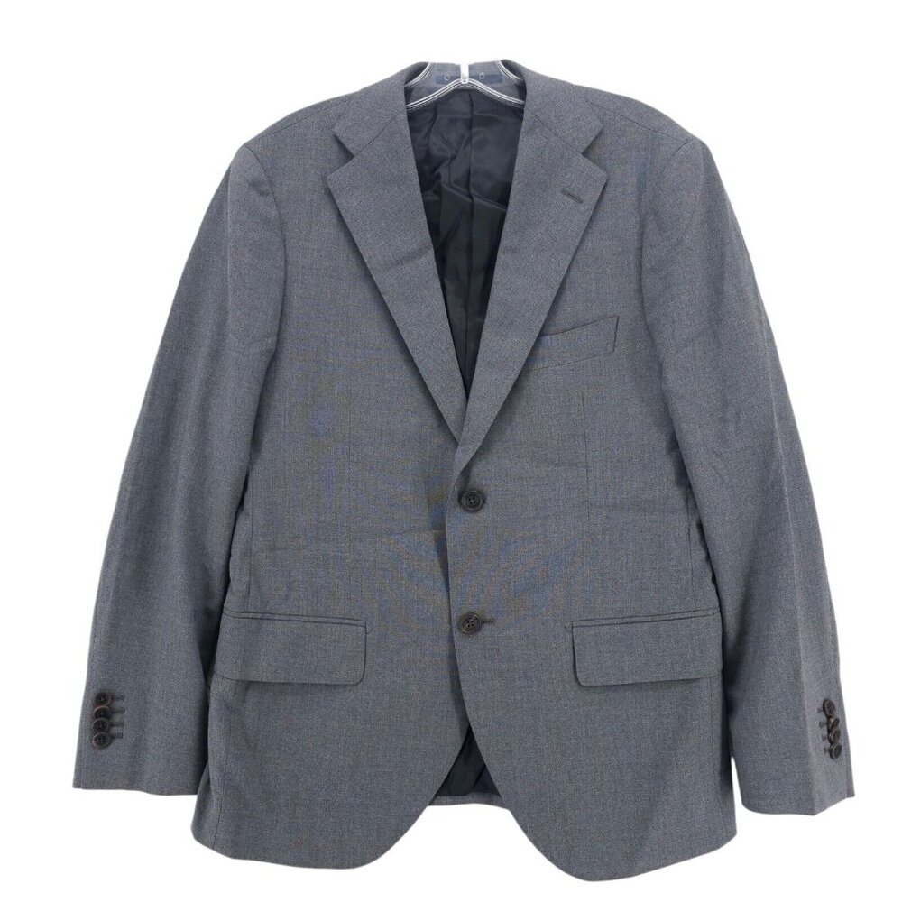 PROPER CLOTH Gray 100% Merino Wool Jacket Sport Coat Blazer Size 36S
